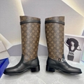 polar flat knee high boots landscape boots  LV boots heeled boots  monogram shoe