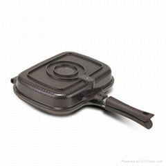 Odorless Double-side frying pan removing smoke black Jumbo size Liven