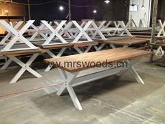 french country style reclaimed wood dining table