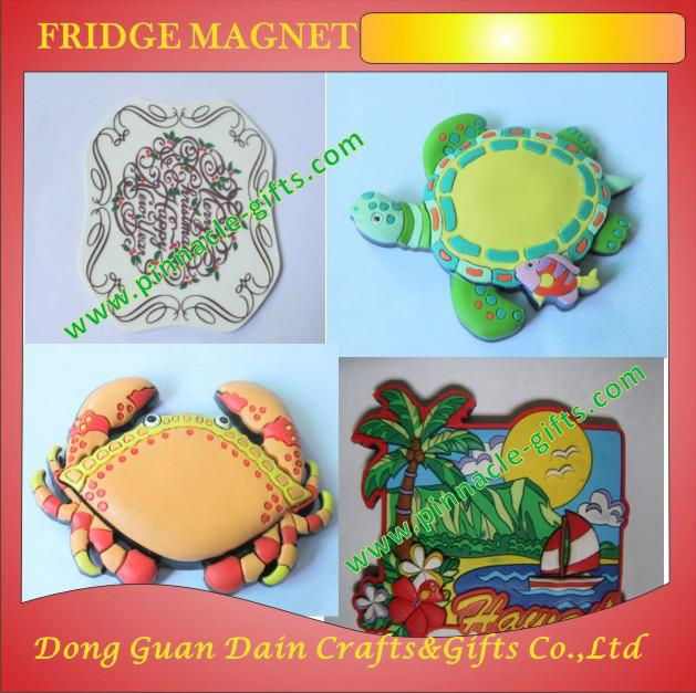 colorful holiday promotional gifts 3d pvc fridge magnet 2