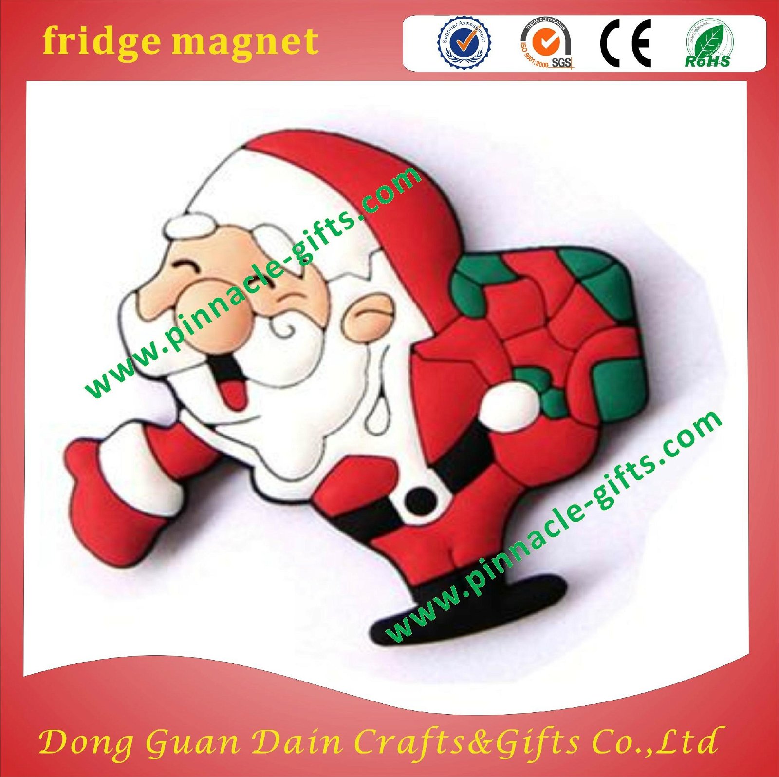 colorful holiday promotional gifts 3d pvc fridge magnet 4