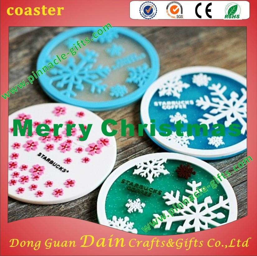 souvenir cartoons personalized rubber silicone coasters 2