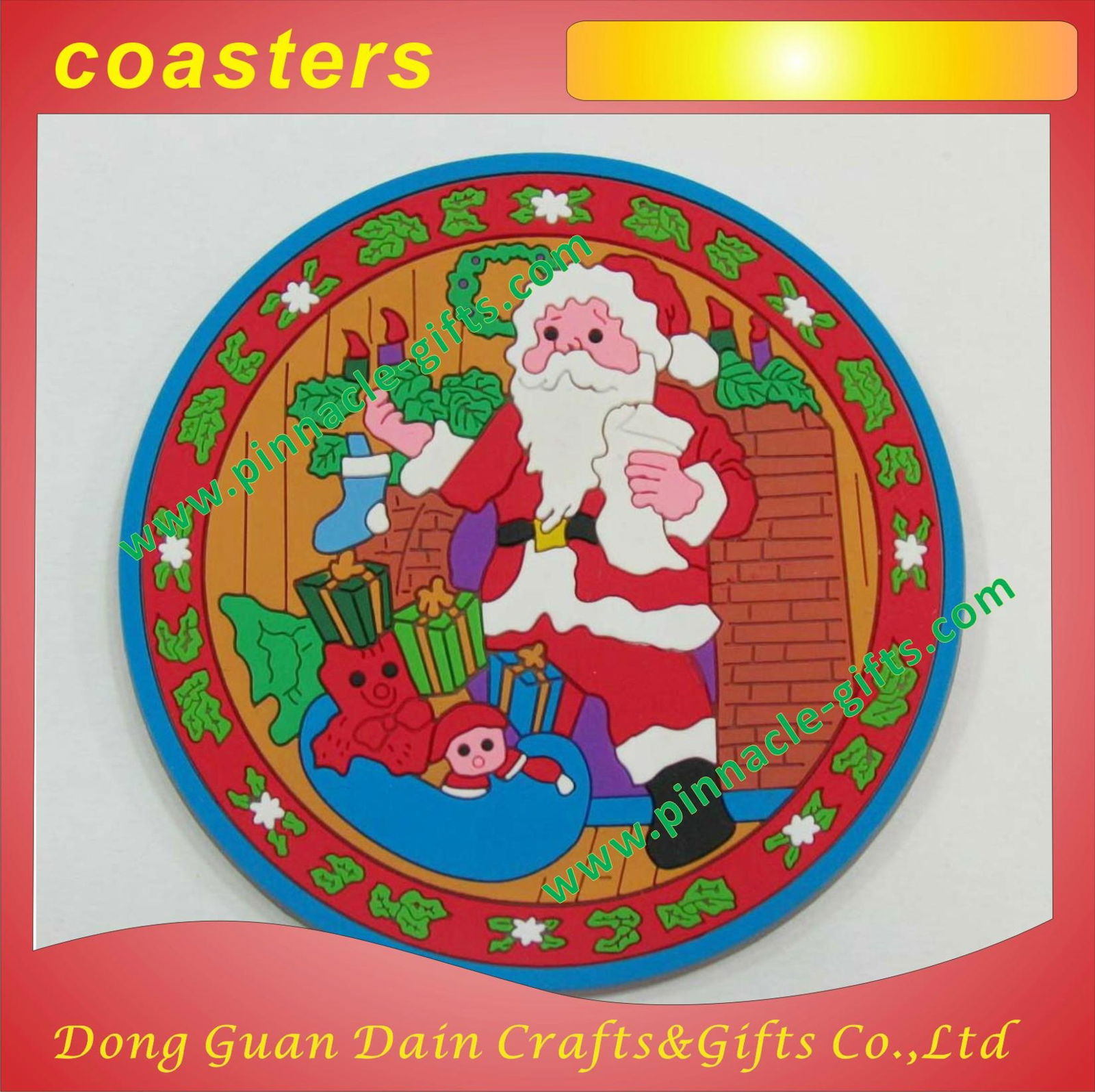 souvenir cartoons personalized rubber silicone coasters 3