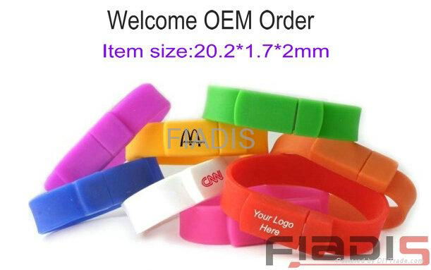 Offer Bracelet USB flash drive Genuine 4GB Wrist USB pendrive USB memory 3