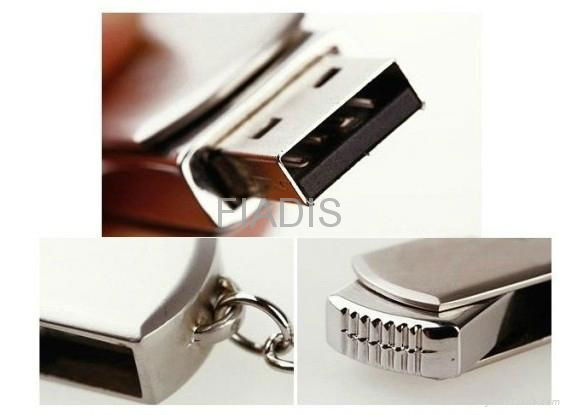 USB flash drive 64GB stainless steel U Disk silver Card Memory Stick Drives 2