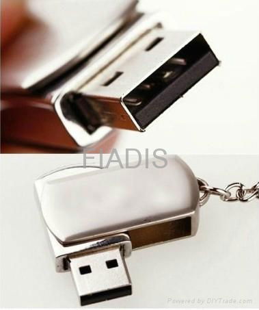 USB flash drive 64GB stainless steel U Disk silver Card Memory Stick Drives 4