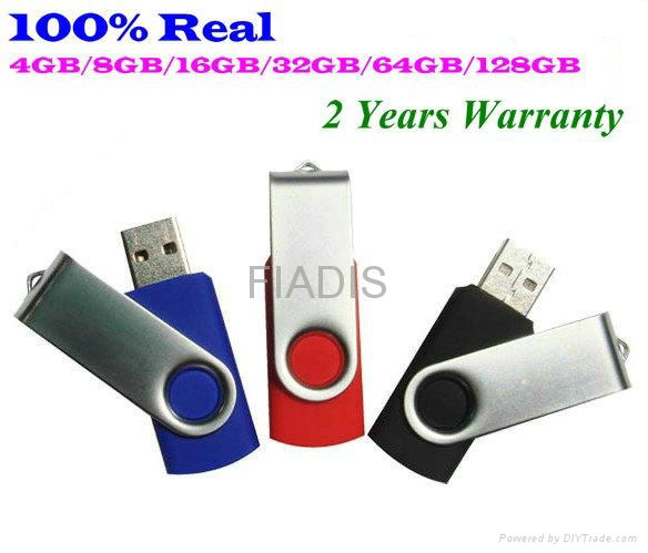 Metal Swivel USB Genuine 4GB USB flash drive USB pendrive U disk 3