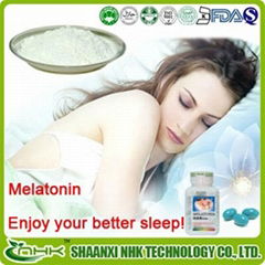 GMP Manufacturer Supply Best Quality Pure Melatonin Powder