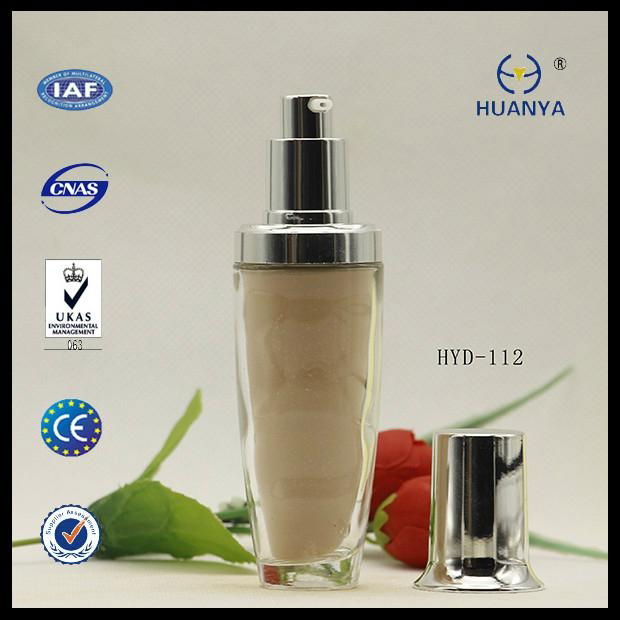HYD-112 18mm silver cream pump with 30ml cosmetic bottle 3