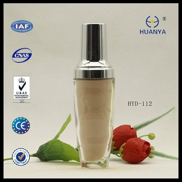 HYD-112 18mm silver cream pump with 30ml cosmetic bottle 4