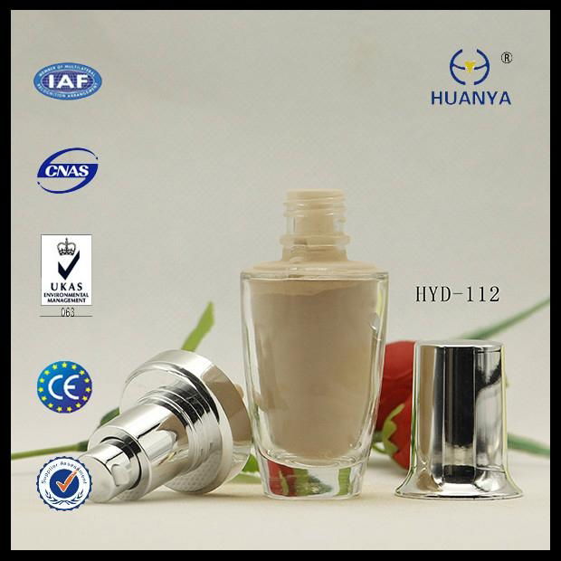 HYD-112 18mm silver cream pump with 30ml cosmetic bottle 5