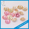 Hot sale round pink cubic zirconia 3