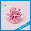 Hot sale round pink cubic zirconia