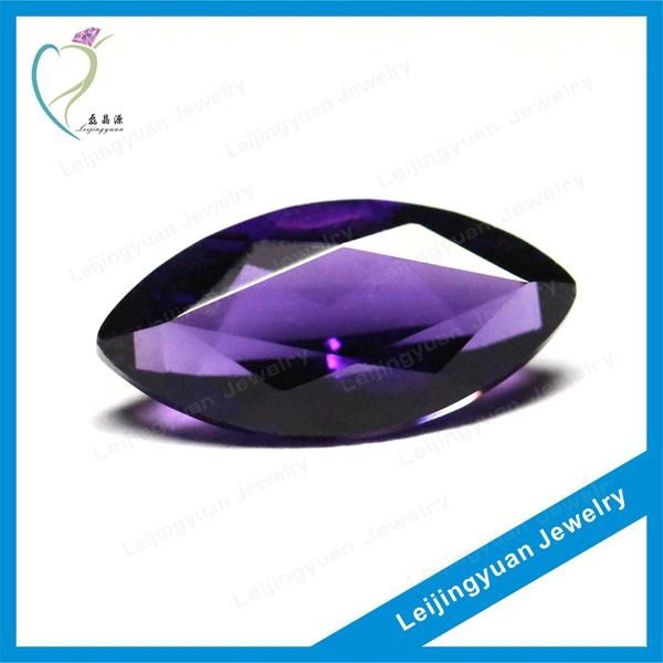 Marquise shape purple natural stone