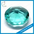 Wholesale round shape green glass stone 4