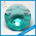Wholesale round shape green glass stone 1
