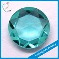 Wholesale round shape green glass stone 5