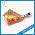 Champagne fancy shape gemstone pendant 2