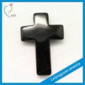 Cross shape black zirconia gemstone