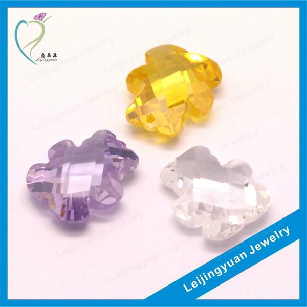 Bear shape purple synthetic cubic zirconia 4