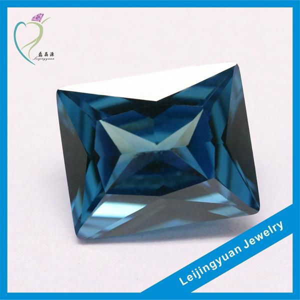 Rectangle blue synthetic diamonds prices 1