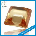 Square shape champagne cz gemstone 1