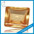 Square shape champagne cz gemstone 3