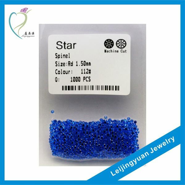 Factory price #112 round 1.5mm blue spinel