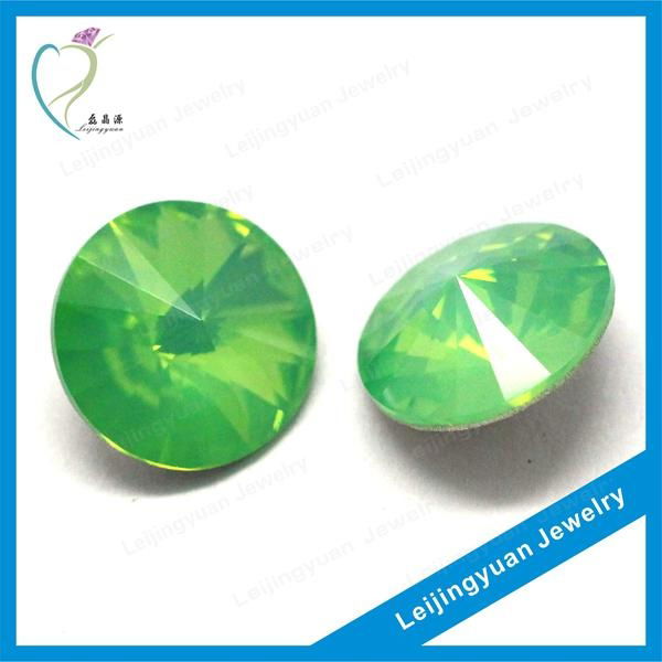 Wholesale round green cubic synthetic stone 2