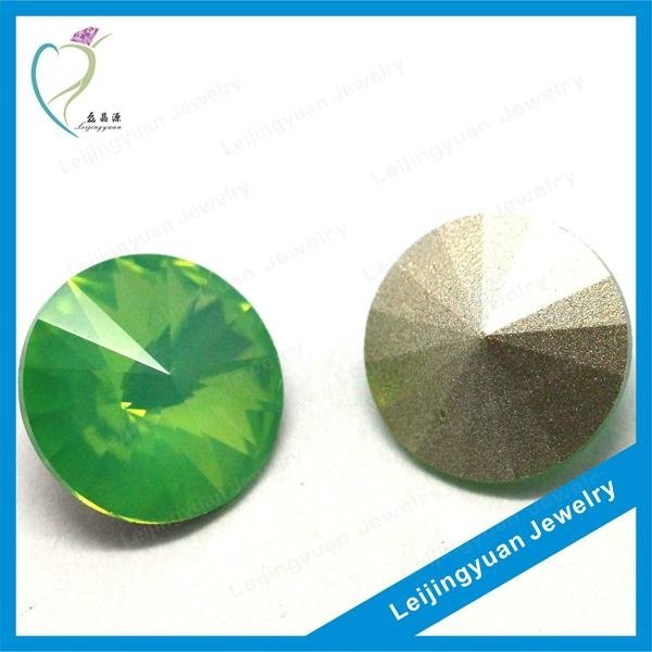 Wholesale round green cubic synthetic stone