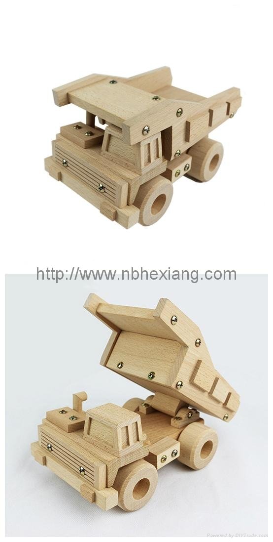 5 Transportation Styles Cube Wood Assembly Toy 4