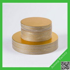 Wholessale paperboard gold round cake bases boards