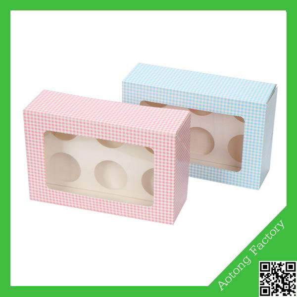  Custom made clear plastic cupcake boxes for bakery  