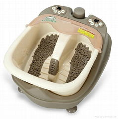 Steam heating split style foot massager