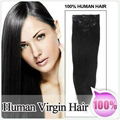 1# 7pcs/70g Clip in 100% Brazilian Human