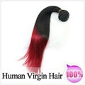 1pc 100% Virgin Human Red Ombre Hair