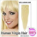 613# 7pcs/70g Clip in Brazilian Human