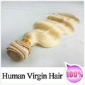 2pcs/lot 6A 613# 100% Virgin Human Hair Weave Body Wave Weft   1