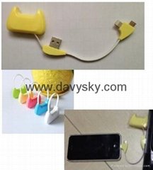 Handbaggy 2 in 1 Charging Data Sync Cable, combining USB To Micro/ Lightning