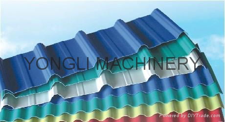 PVC corrugated roofing tile machine for plastic tile