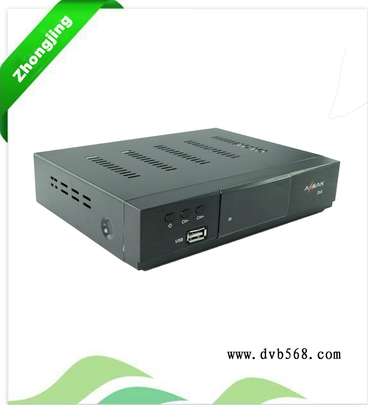 hd combo dvb-s2 satellite receiver Azmax z6s nagra3 iptv receiver 1