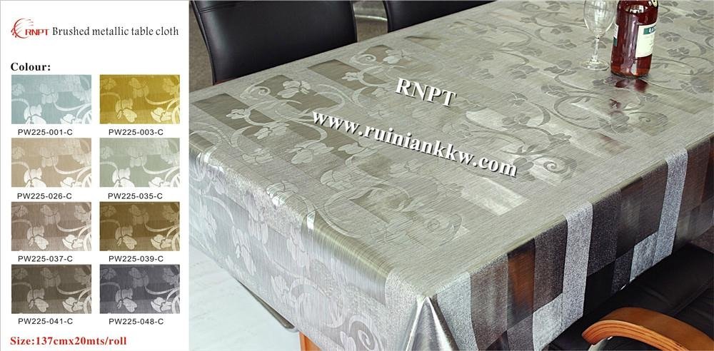 RNPT brushed metallic table cloth PW225