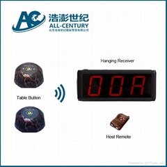 Fast Food Restaurant Table Order System Display Receiver and Call Button