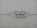 LBEES New Fashion Female Sweet Butterfly Silver Plated Bracelet Jewelry Gift  2
