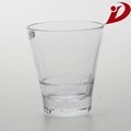 Single wall glass cup with gold rim 2