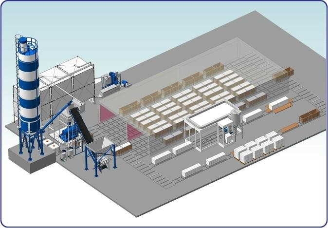 Polystyrene concrete automated production line 