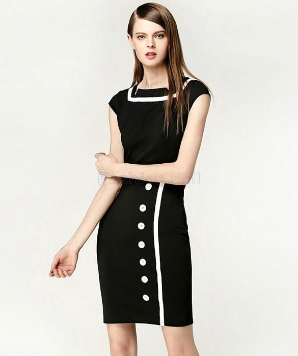 New Women Summer Dress 2014 Rockabilly Plus Size Formal Women Work Wear Vintage  5