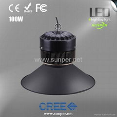 Super bright CE ROHS UL DLC 100w led high bay light