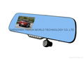 DUAL LENS camera X6 car rearview mirror dvr camera with 4.3'' TFT LCD Display 3