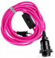 High quality power plug cord with switch& lampholder